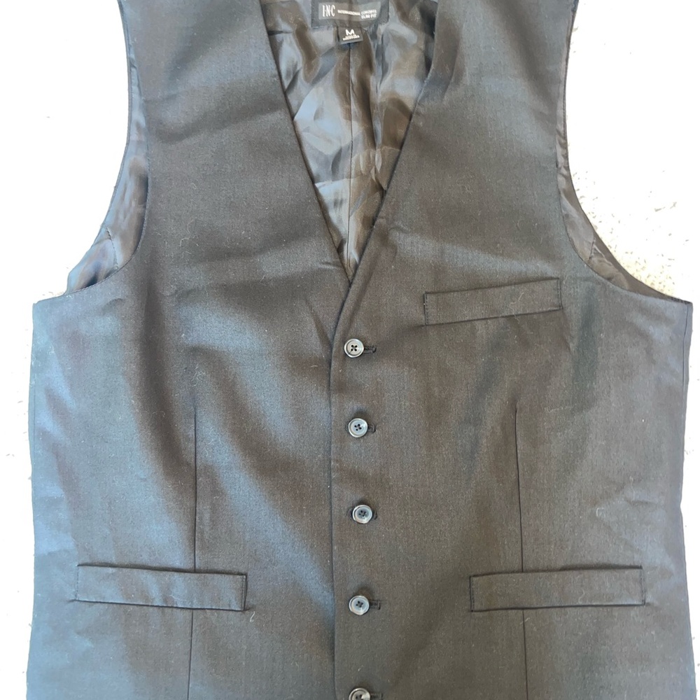 INC International Concepts Charcoal Suit Vest